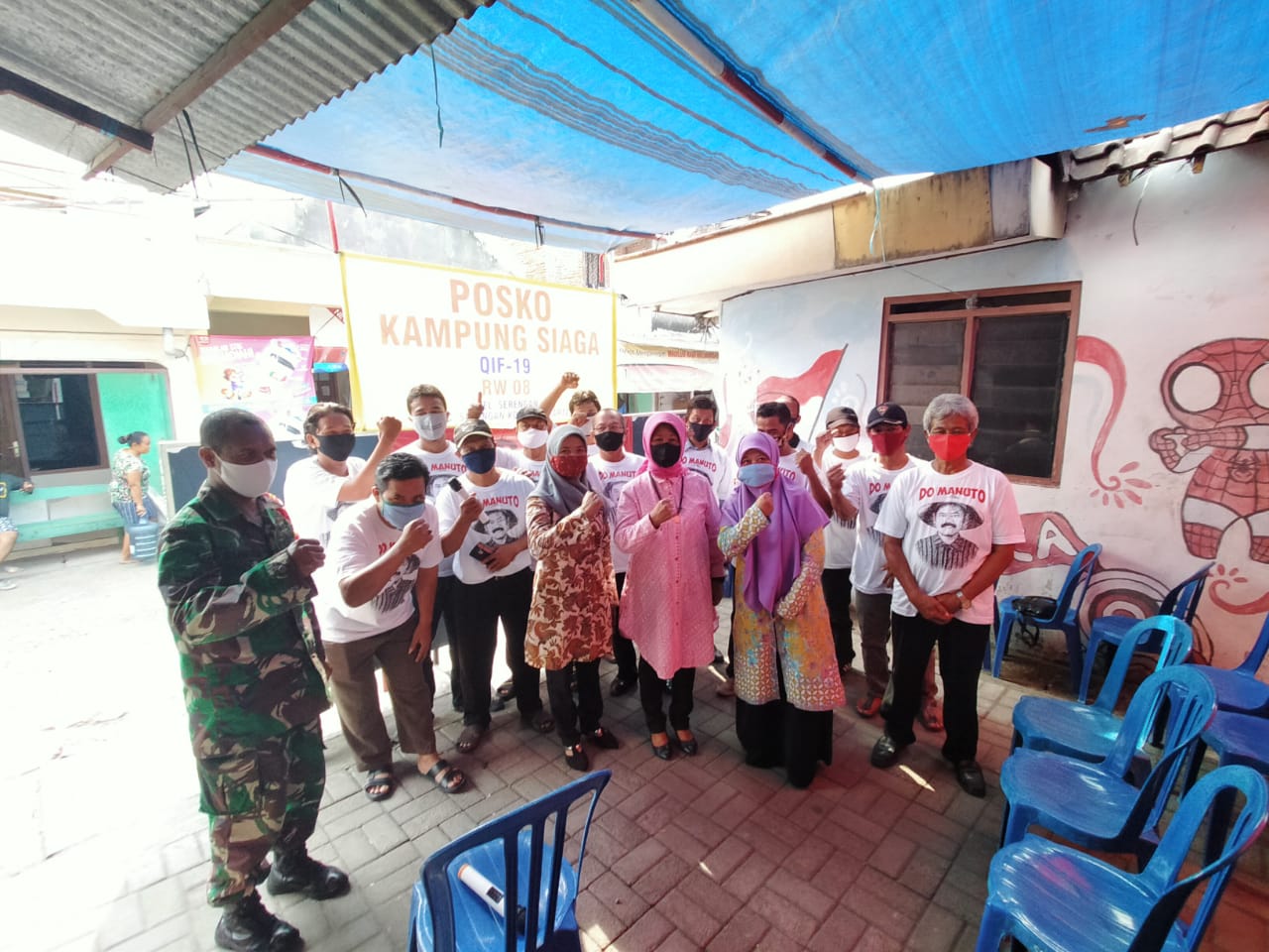Peran Aktif Babinsa Serengan Dalam Sosialisasikan Kampung Siaga Covid-19 di Wilayah Binaannya