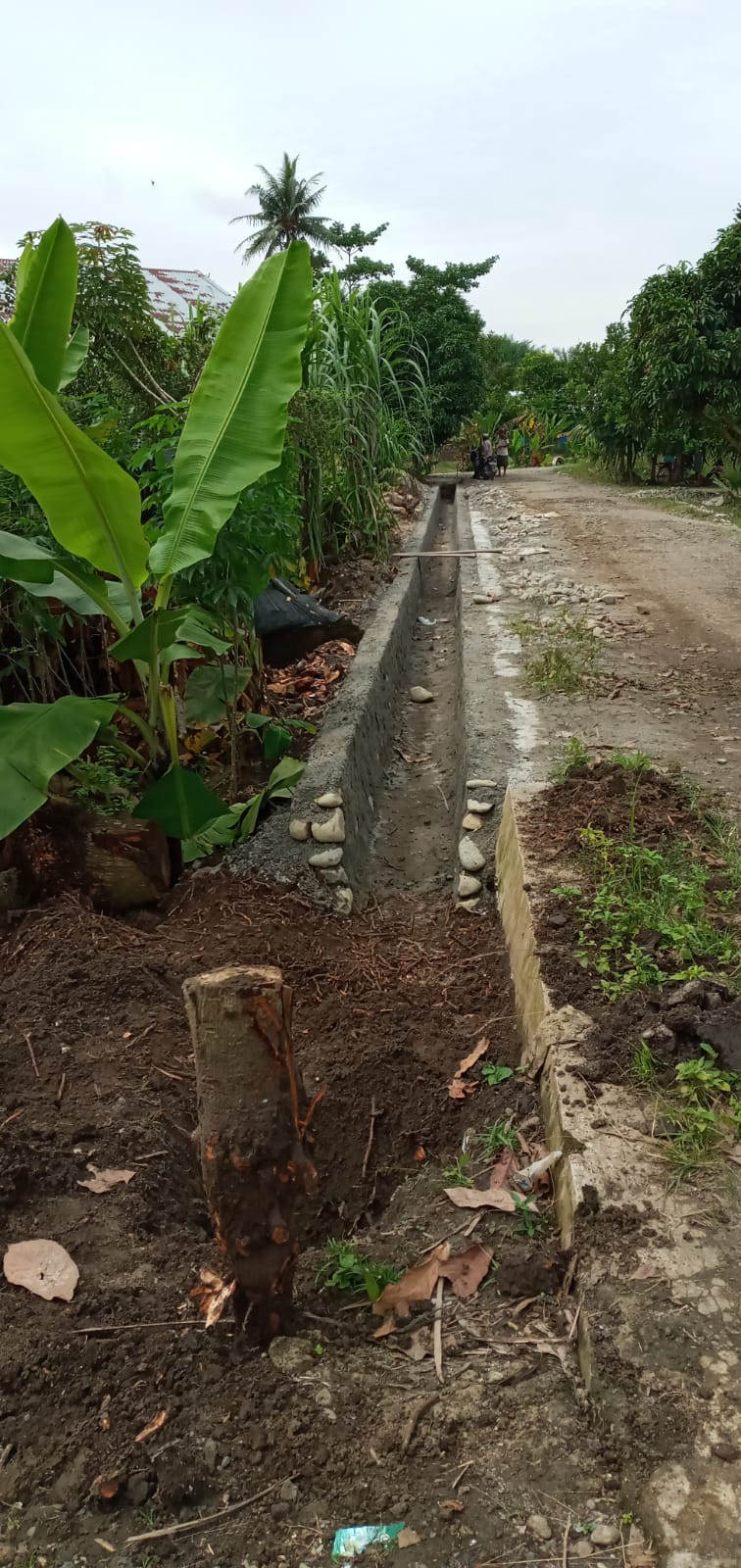 Proyek Saluran Drainase Tanpa Papan Informasi di Desa Pematang Setrak 