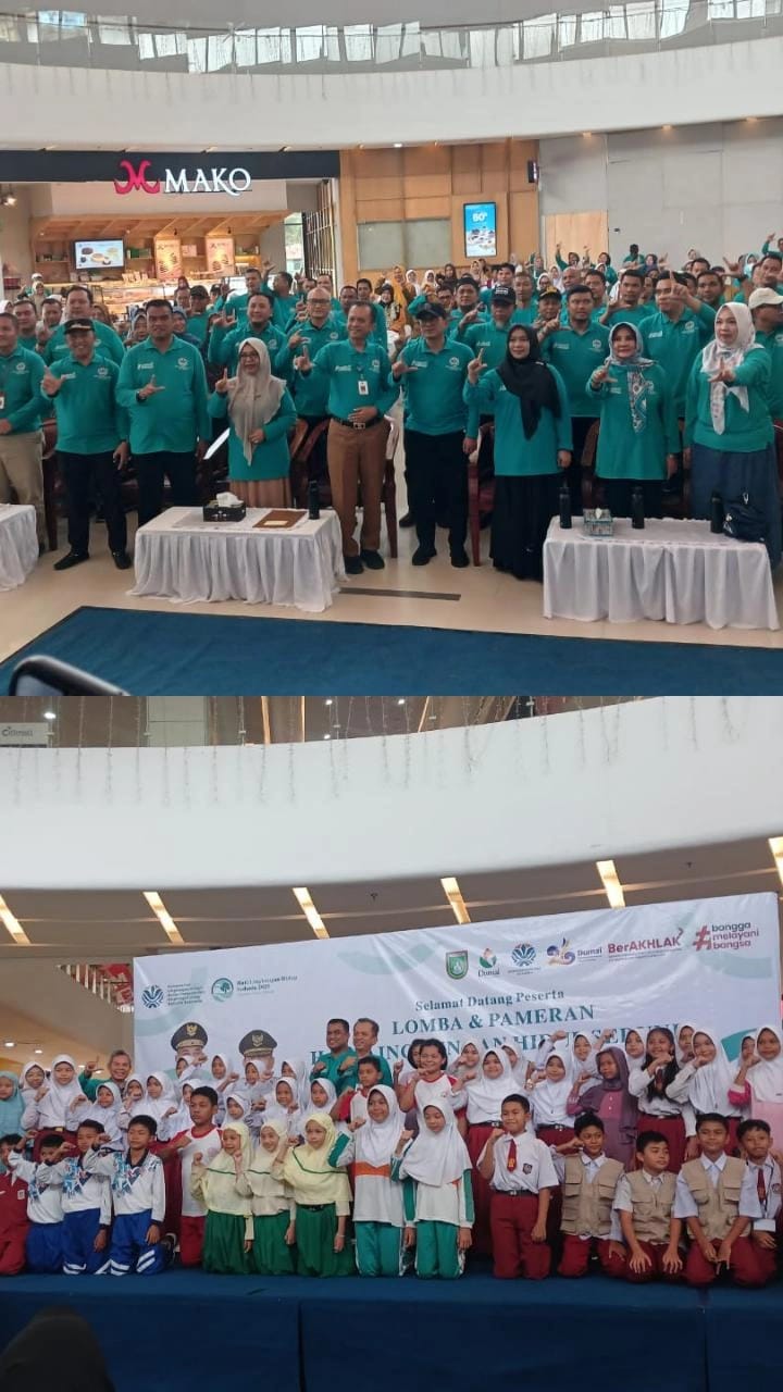 Peringatan Hari Lingkungan Hidup se-dunia DLH mengambil Tema Ending Plastic Pollution