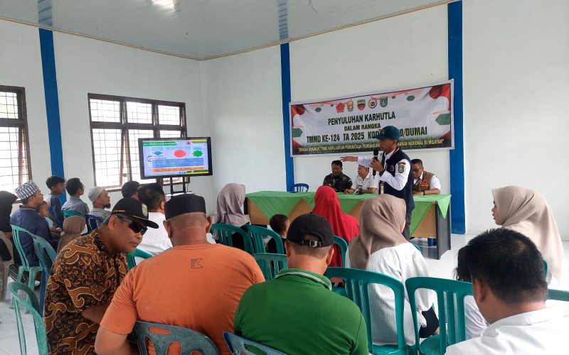 TMMD Ke-124 Kodim 0320 Dumai Penyuluhan Tentang Kebakaran Hutan dan Lahan