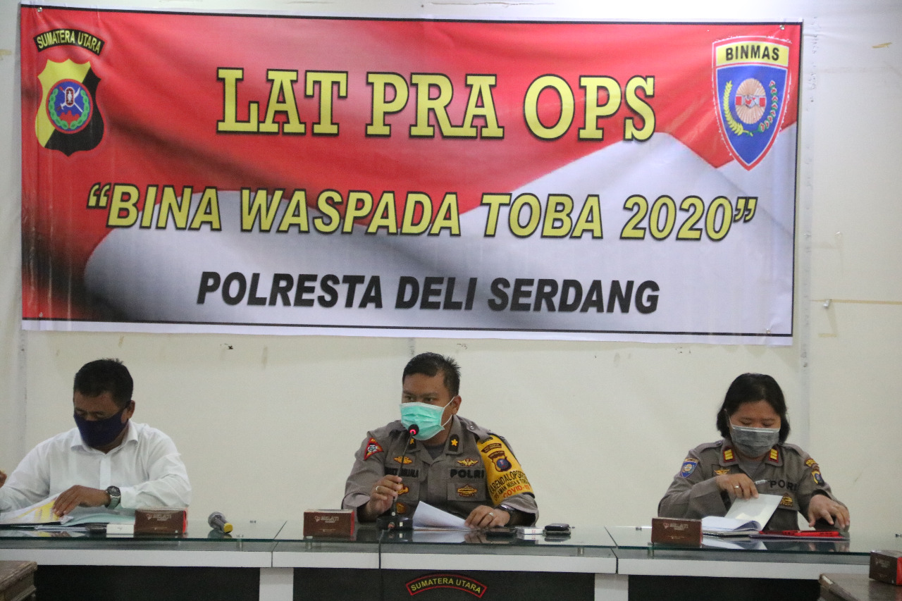 Polresta Deli Serdang Gelar Lat Pra Ops Dalam Rangka Menghadapi Operasi Bina Waspada Toba 2020