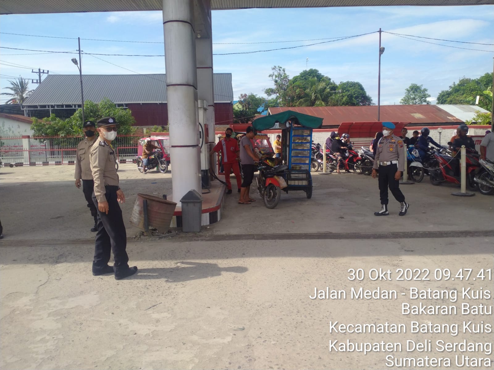 Polsek Batang kuis Laksanakan Patroli Monitoring BBM ke SPBU