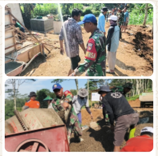 Tidak Mengenal Hari Libur, TNI dan Warga Girimarto Kebut Pembangunan Jembatan Penghubung Tiga Wilayah