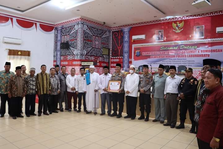 Kasubdit Bin Polda Sumut memberikan ceramah Kamtibmas di Polres Labuhanbatu