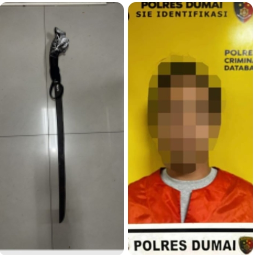 Bawa Samurai dan Memeras Masyarakat, Satreskrim Polres Dumai Amankan Satu Orang Terduga Pelaku