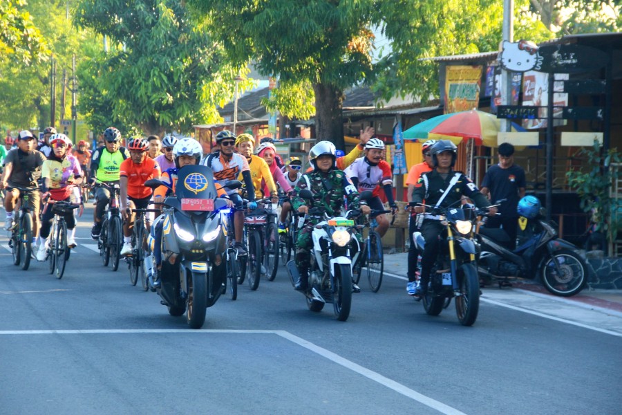 Kodim Sragen gelar fun bike dan senam sehat berhadiah sepeda motor
