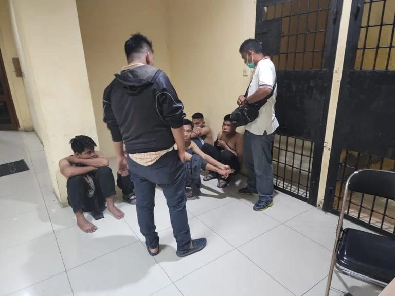 Polsek Galang Amankan 5 Remaja Anggota Geng Motor yang Resahkan Warga