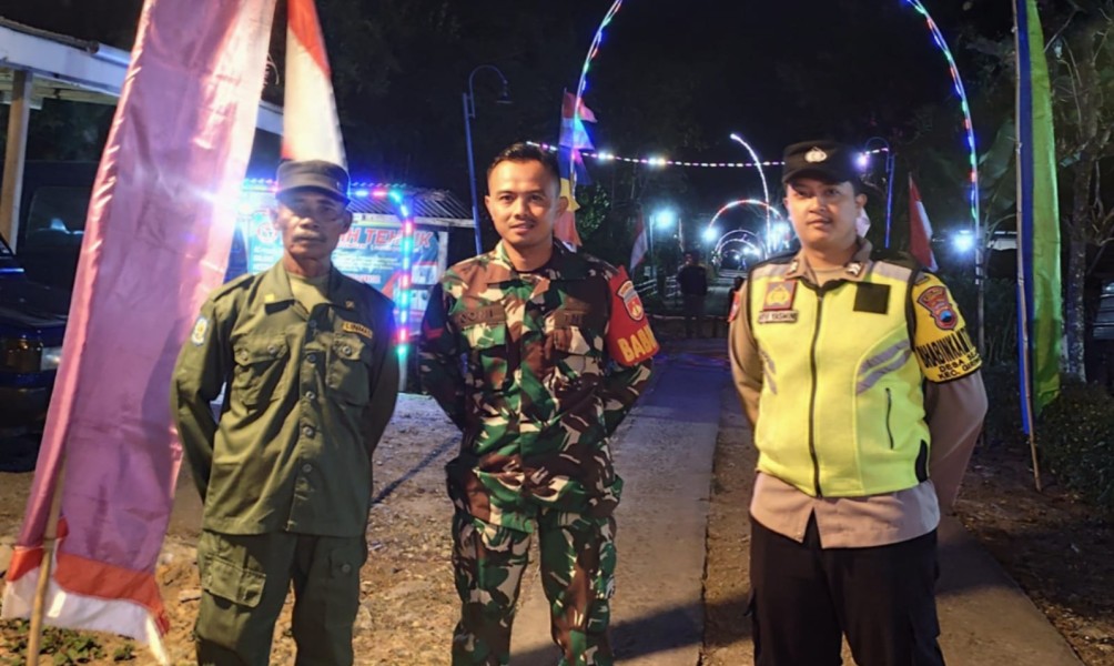 Patroli Malam Cipta Kondisi, TNI-Polri dan Linmas Giriwoyo Bersinergi Jaga Keamanan Wilayah