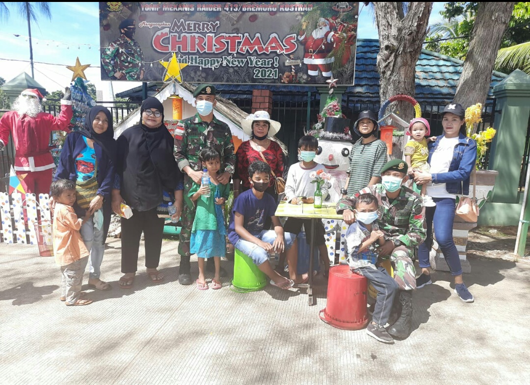 Akhir Pekan, Masyarakat Jayapura Padati Pondok Natal Satgas Yonif MR 413 Kostrad