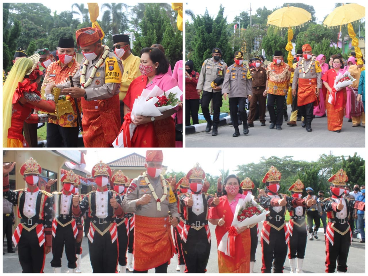 Kunker ke Polres Sergai,  Kapolda Sumut Disambut Atraksi Paskibraka dan Yel-Yel TNI-Polri