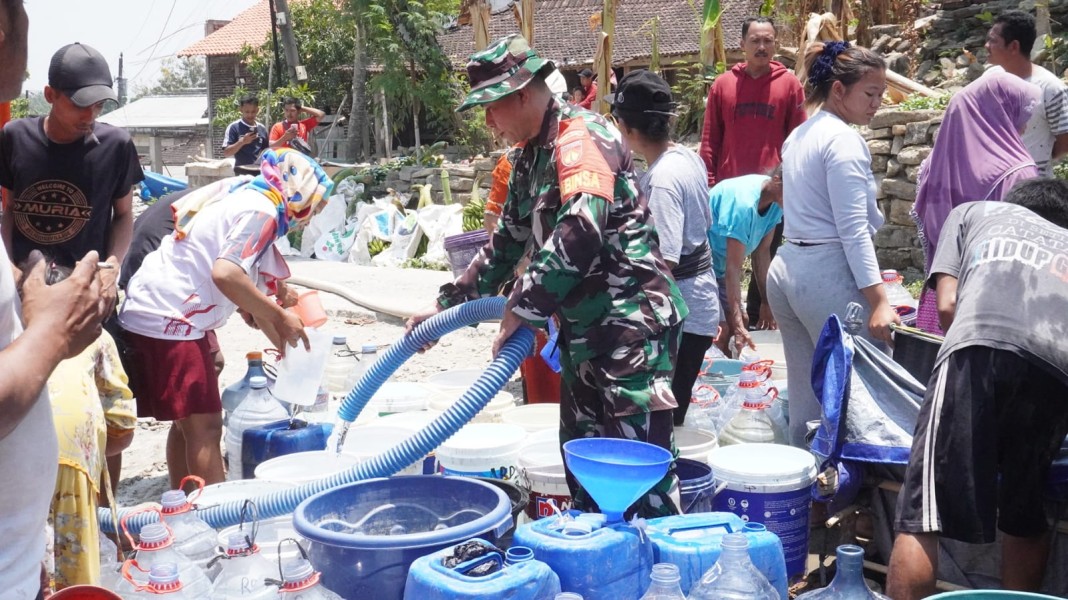 Kemarau Belum Berakhir, Kodim Boyolali Antar Harapan Lewat Bantuan Air Bersih ke Wonosamudro