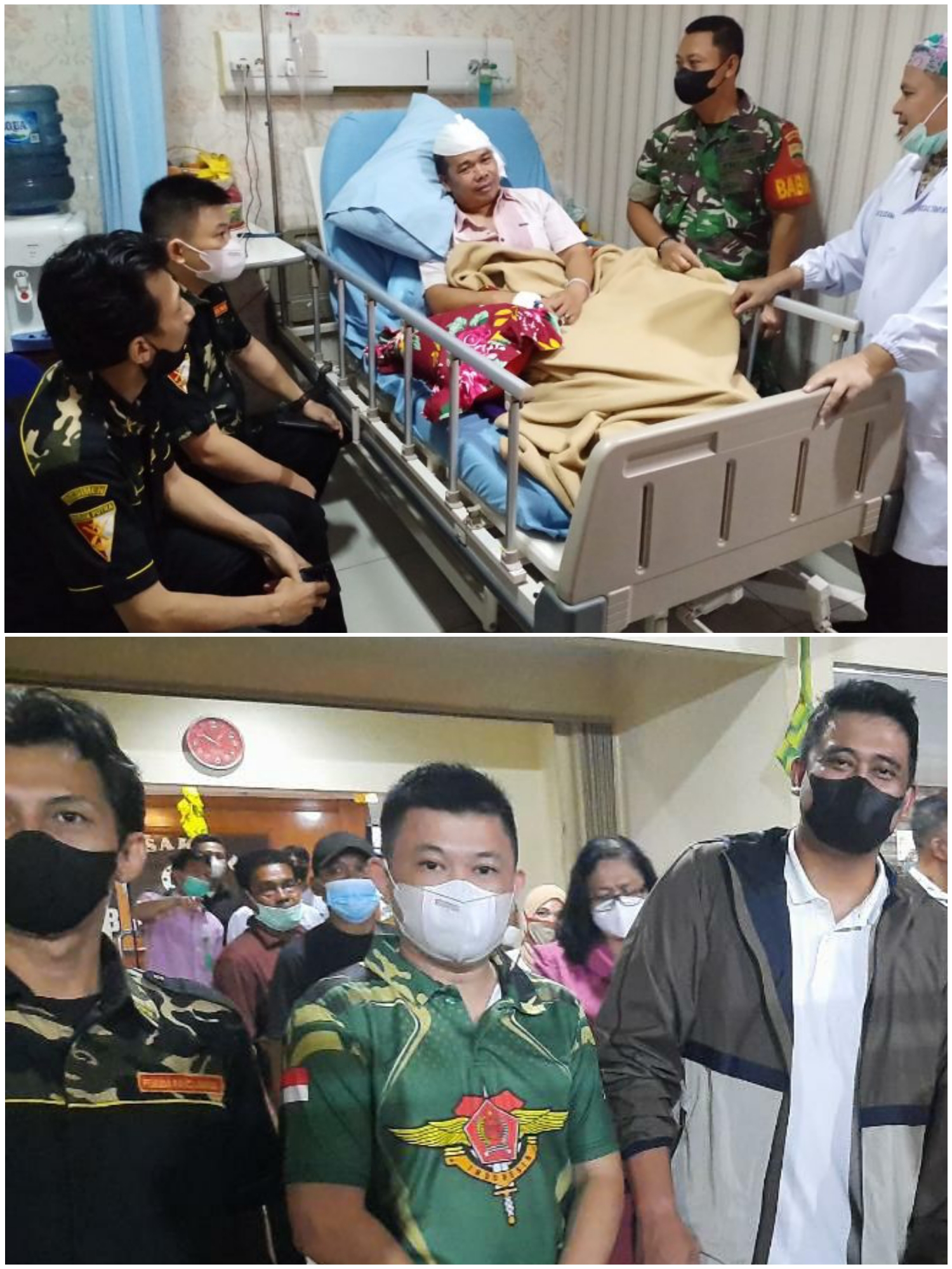 Ketua PPM Kec. Medan Sunggal Feri Bezuk Serda Suadi yang Sedang Sakit