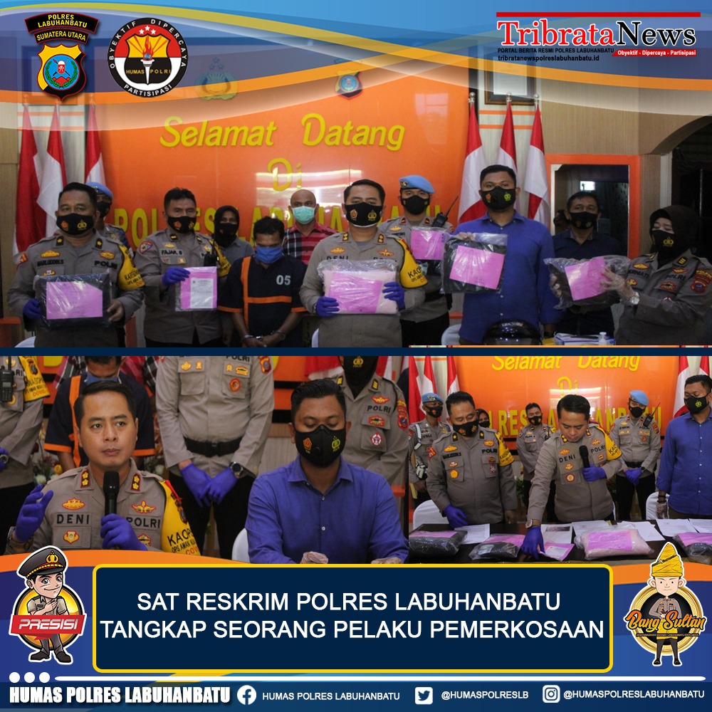 AL alias Caca pelaku memperkosa seorang keterbelakangan mental ditangkap Reskrim Polres Labuhanbatu.