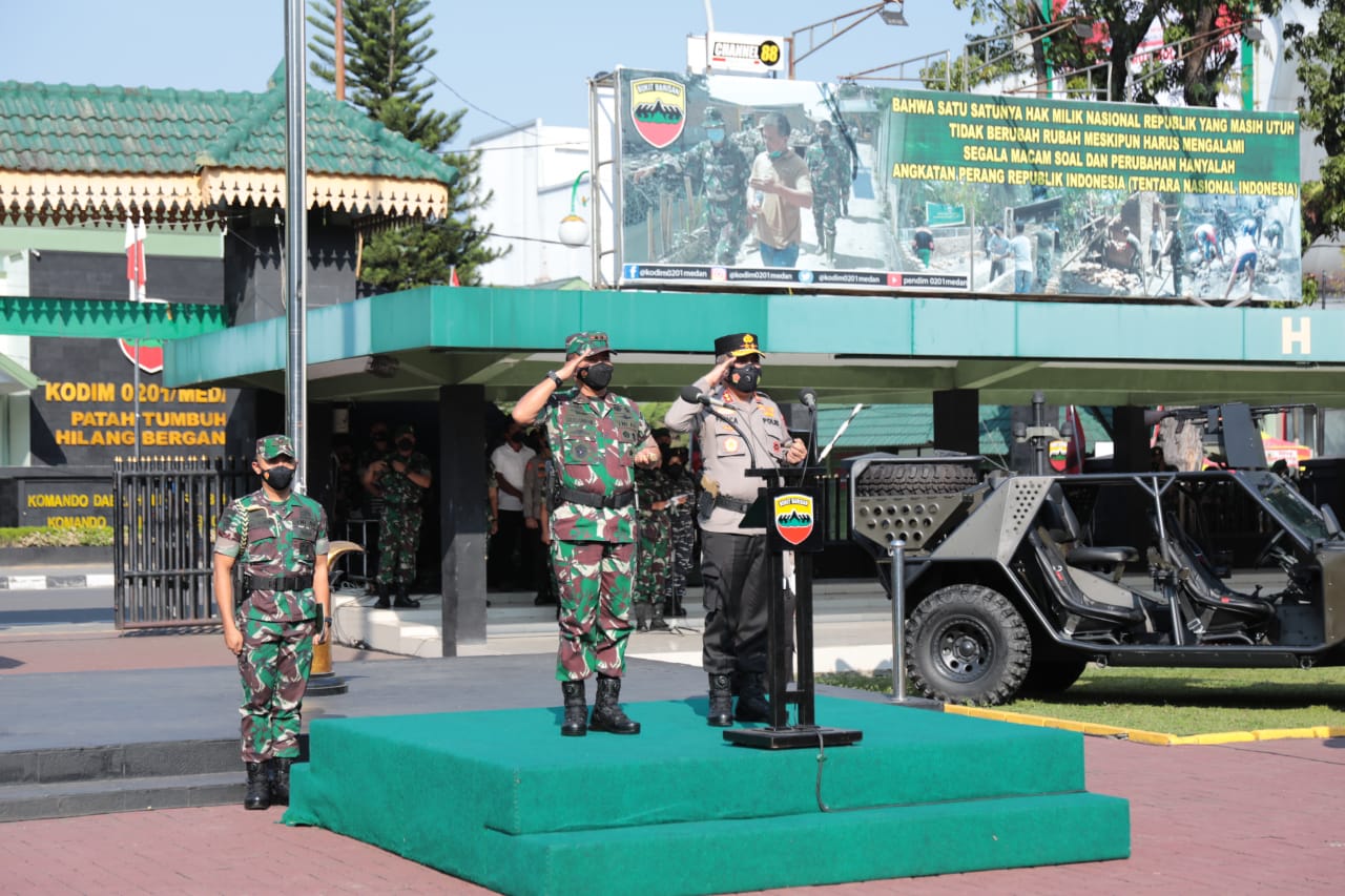 TNI-Polri Apel bersama, Kapolda Sumut : Samakan Derap Langkah Kawal Pembangunan Nasional