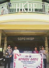 Program Minggu Kasih, Polsek Ujung Batu Gelar Patroli Pengamanan Ibadah Di Sejumlah Gereja