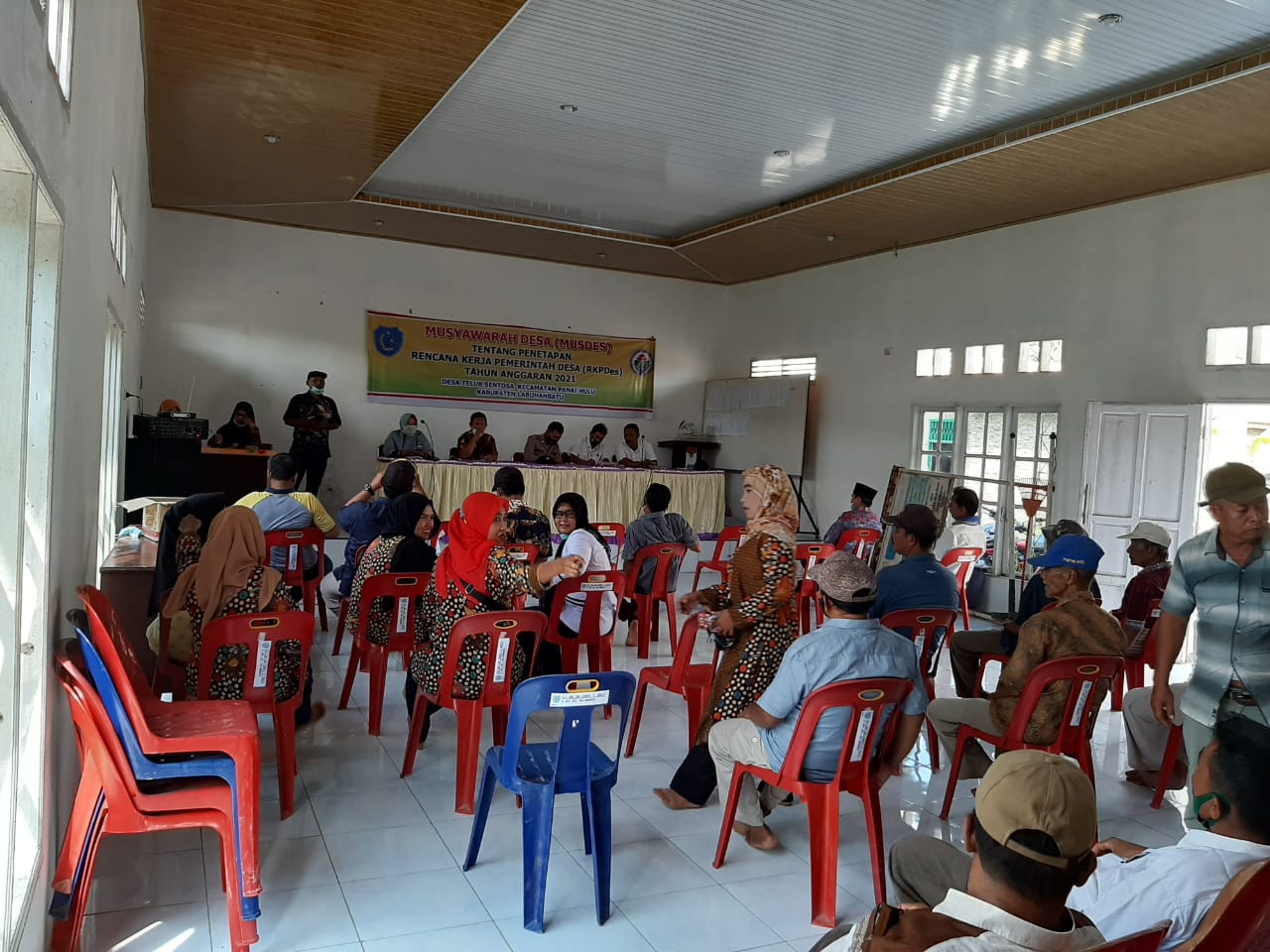Musyawarah Desa Teluk Sentosa membahas Anggaran Desa Tahun 2021