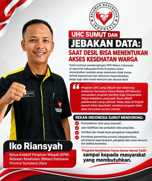 UHC Jangan Jadi Lorong Panjang Administrasi, Rekan Indonesia Sumut Soroti Akurasi Data Desil