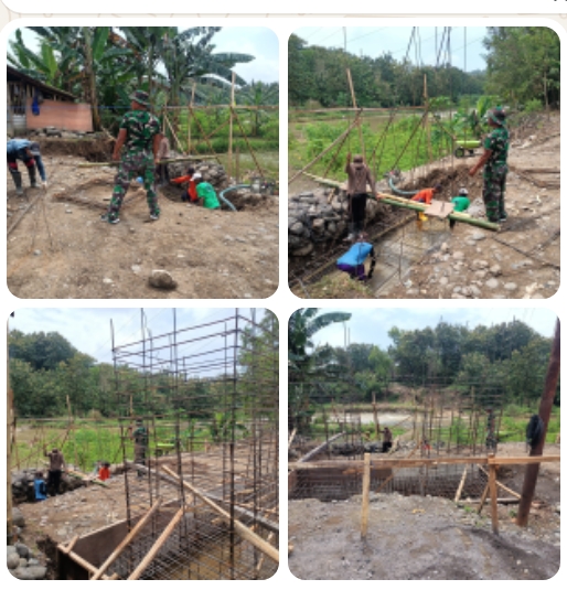 Progres Pesat, Jembatan Perintis Garuda di Wonosegoro Kian Kokoh Berkat Sinergi TNI dan Warga