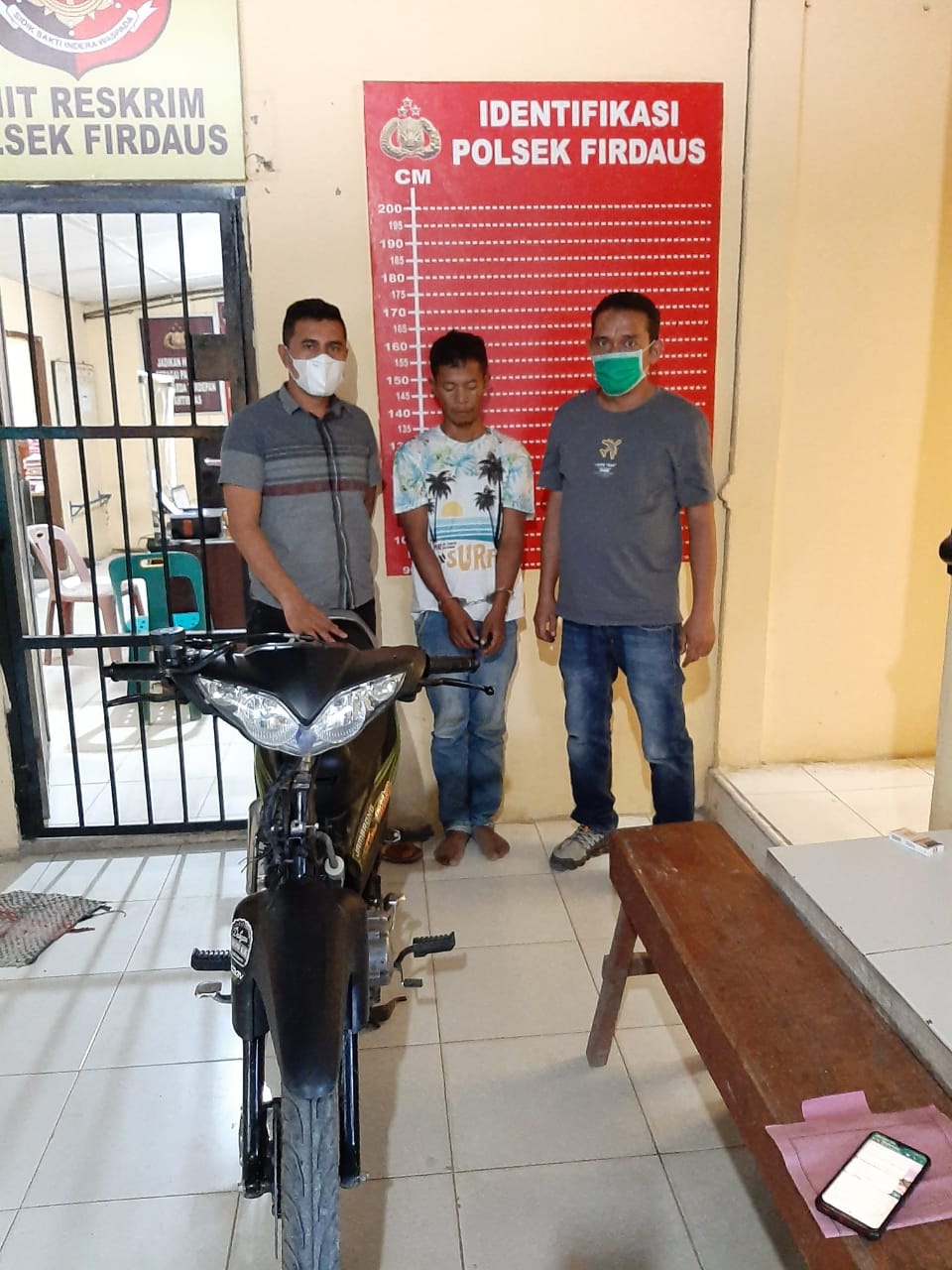 Mailing Sepeda Motor di Pakiran RSU Sultan Sulaiman, Warga Teluk Mengkudu Ditangkap Polisi 