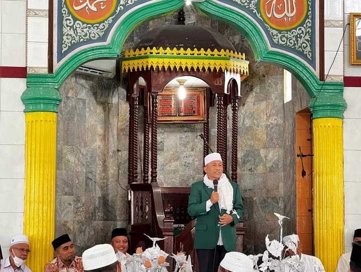 Ketua (TP PKK) Kecamatan Batang Kuis Menghadiri Tepung Tawar  25 Jemaah Calon Haji Tahun 2022