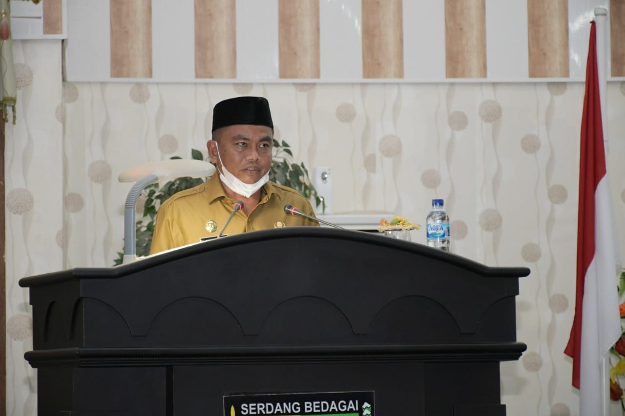 Pemkab Sergai Gelar Rapat Paripurna DPRD, Bupati Darma Wijaya Sampaikan LKPJ Tahun 2020