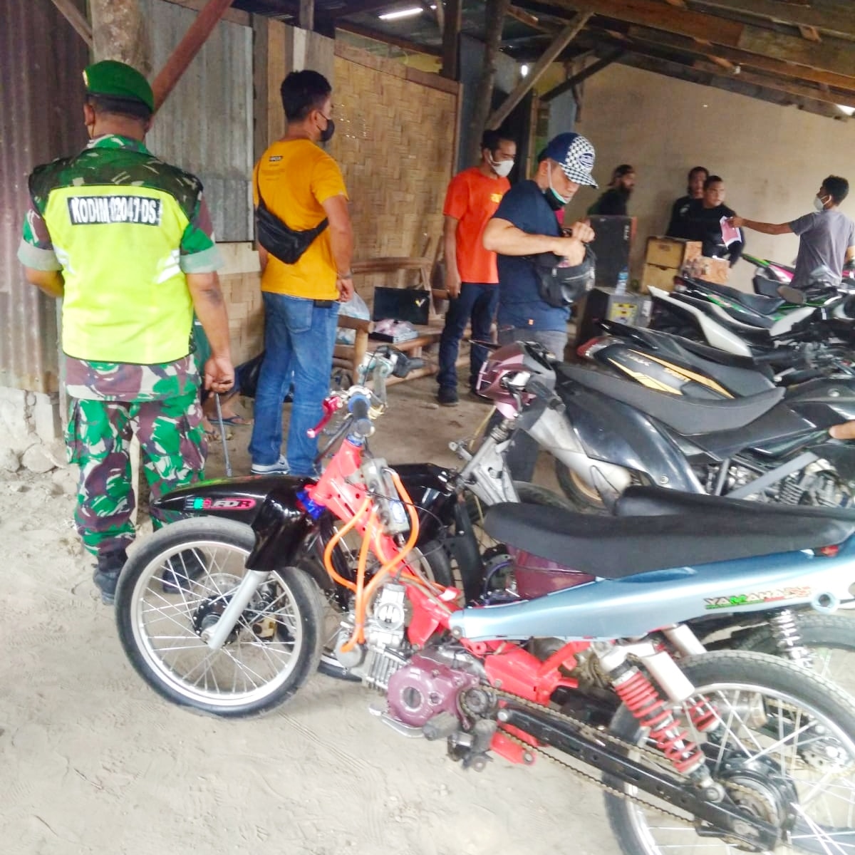 Gerebek Kampung Narkoba di Sei Mencirim, Polrestabes Medan Sita 14 Unit Sepeda motor dan 34 Mesin Ju