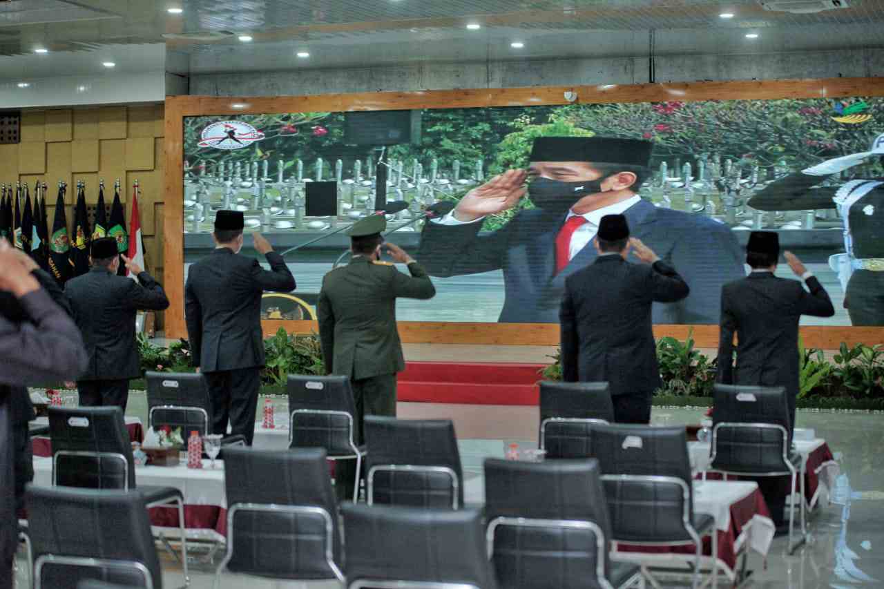 Pjs Wali Kota Medan Ikuti Upacara Ziarah Nasional Secara Virtual