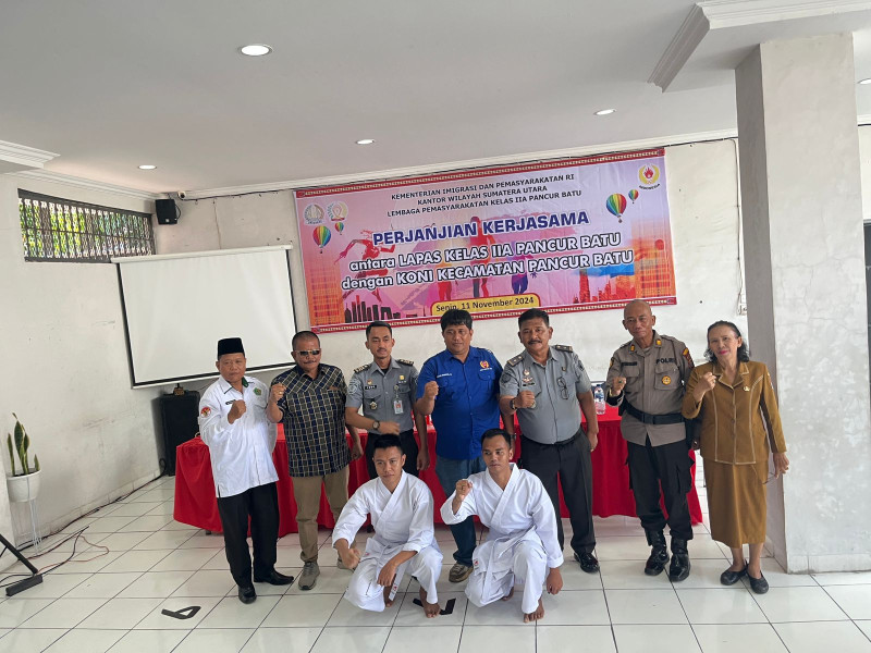 KONI Bersama Lapas Kelas IIA Pancur Batu Jalin Kerja Sama Olah Raga Beladiri