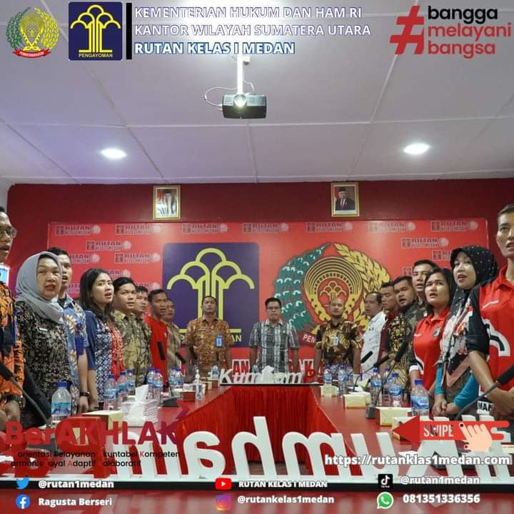 Rutan Kelas I Medan Zoom Meeting Hari Kemenkumham HDKD ke 78 tahun 2023
