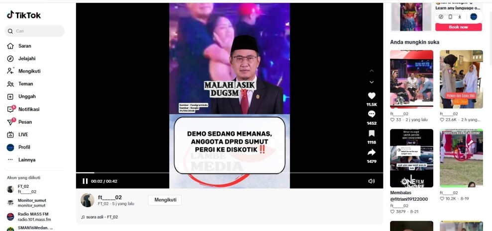 Viral Vidio Oknum Anggota DPRD Sumut bersama Wanita Di Tempat Hiburan, H. Ajie Karim: Itu bersama Istri 2 Tahun lalu Di Thailand