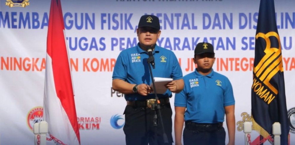 Petugas Rutan Dumai Ikuti Pelatihan Fisik, Mental dan Disiplin di Lapas Terbuka Rumbai