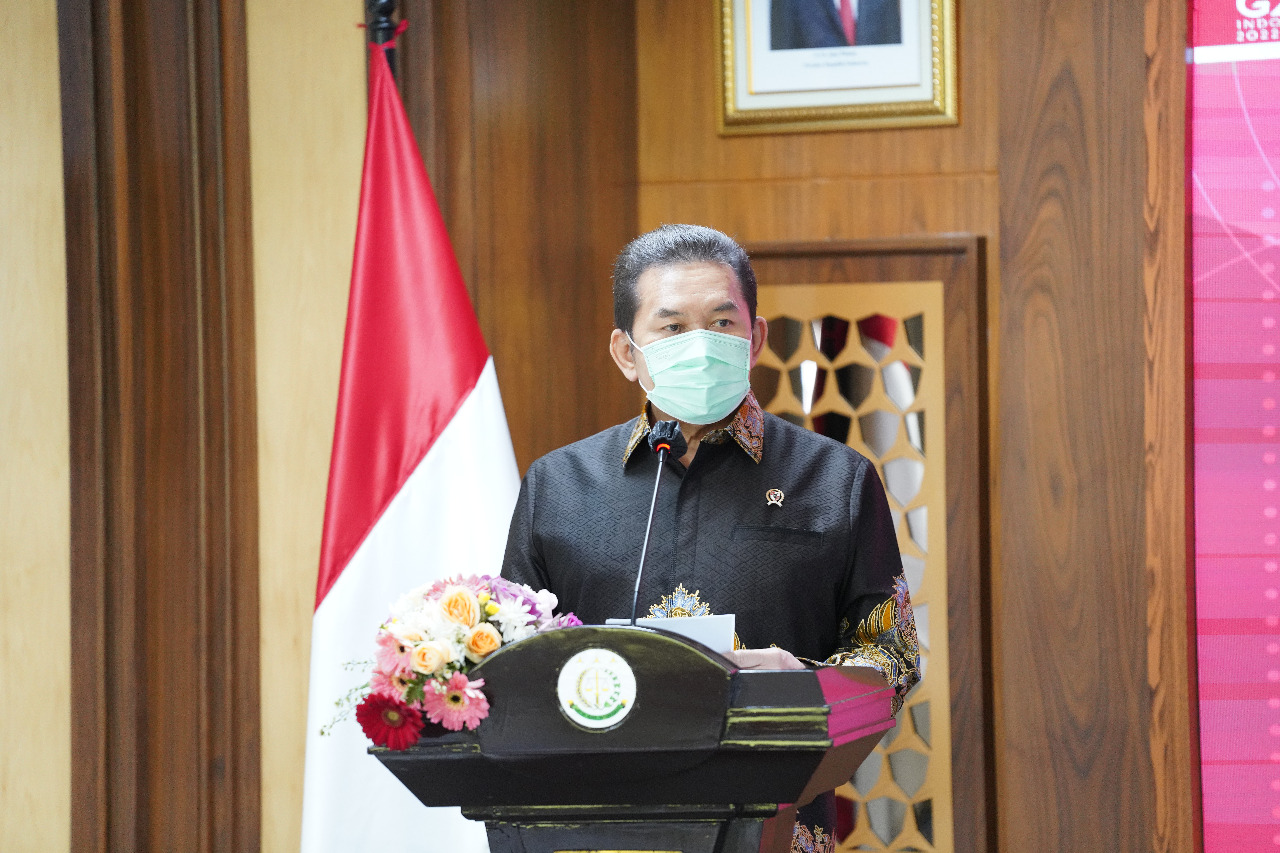 Jaksa Agung Beri Kata Sambutan dalam Acara Entry Meeting antara Kejari  dengan BPK RI
