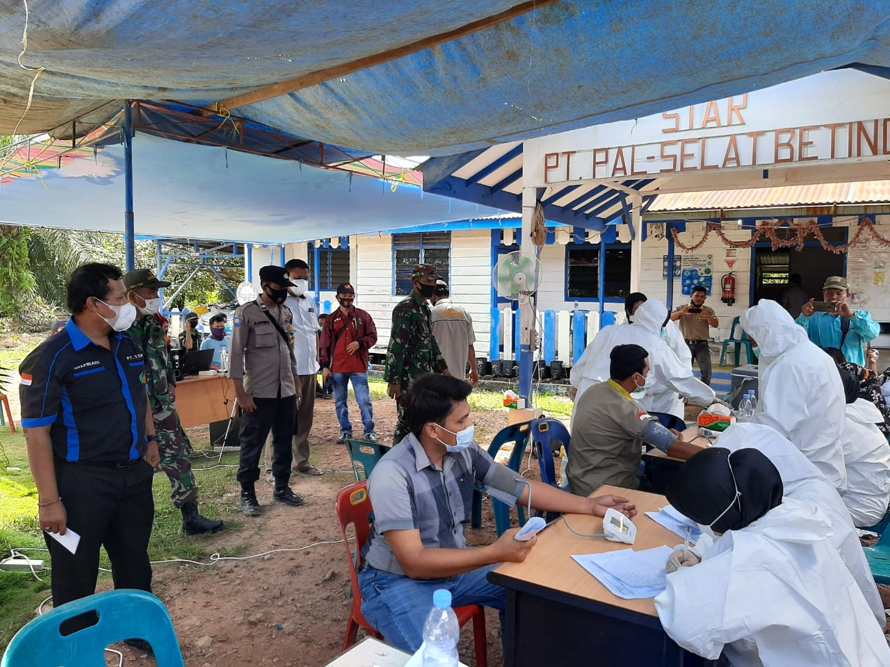 PT PAL Kebun Selat Beting melaksanakan Vaksinasi Covid 19 kepada Karyawannya