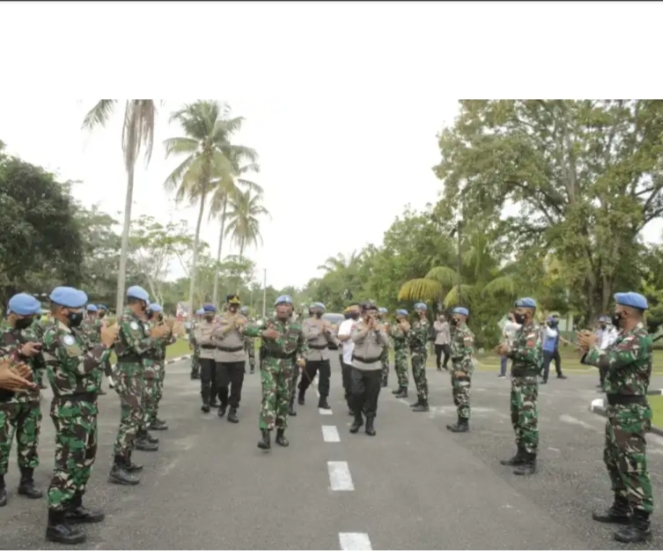 Kapolresta Deli Serdang Dan Para PJU Hadiri Acara Pengantaran Satgas BGC TNI Kongo XXXIX-D Monusco K