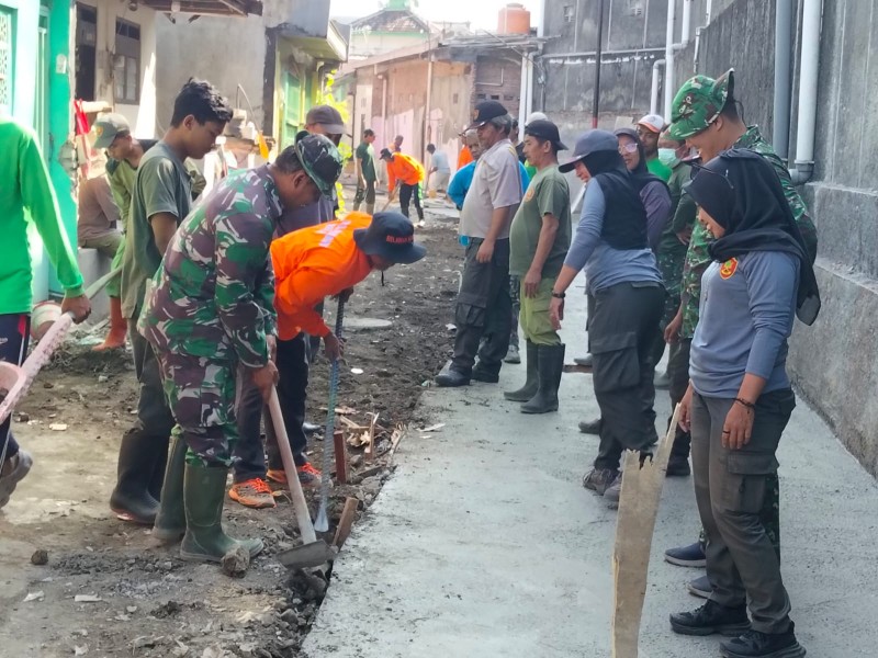 Pesan Tegas Danramil 03 Serengan: Satgas TMMD, Ormas & Warga Masyarakat, Target Sasaran Fisik & Non fisik Harus Tuntas Tepat Waktu