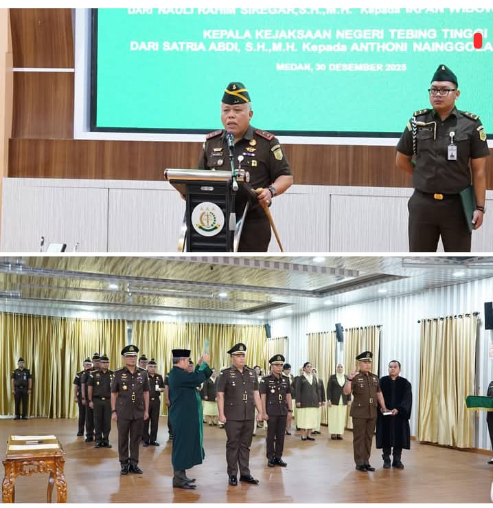 Lantik Asisten Intelijen dan Kajari Tebing Tinggi, Kajatisu: 