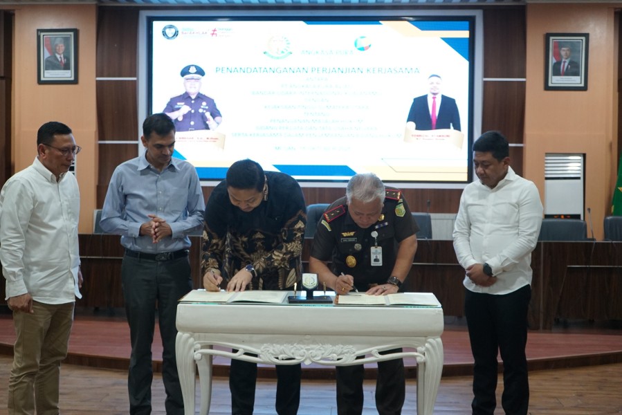 PT.Angkasa Pura Aviasi Bandar Udara Internasional Kualanamu Tandatangani Kerjasama Dengan Kejati Sumut