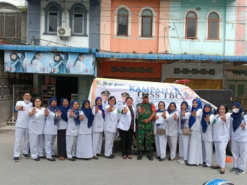 Puskesmas Dolok Masihul Gelar Kampanye TOSS TBC Didukung TNI–Polri