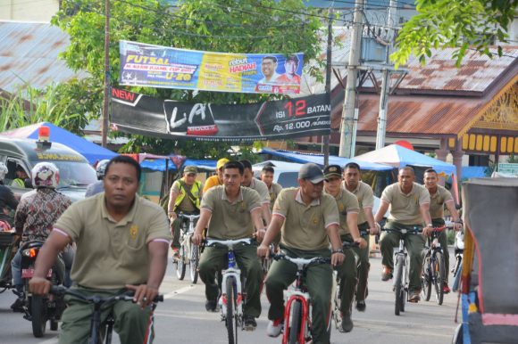 Korem 011 Beserta Dinas Jawatan Laksanakan Sepeda Santai