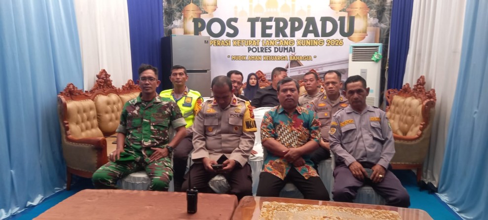 Kapolri Pimpin Anev Ops Ketupat 2026 Diikuti Oleh Seluruh Jajaran Polres Di seluruh Indonesia, Polres Dumai Di Laksanakan di Pos PAM Terpadu Jln. HR Subrantas Depan DIC Dumai