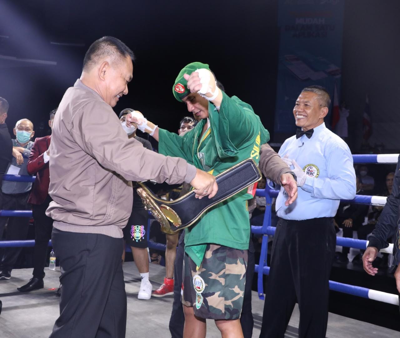 Kasad Bangga Sertu Ghalatry Sonny Rebut Sabuk Emas Kejuaraan Tinju Internasional