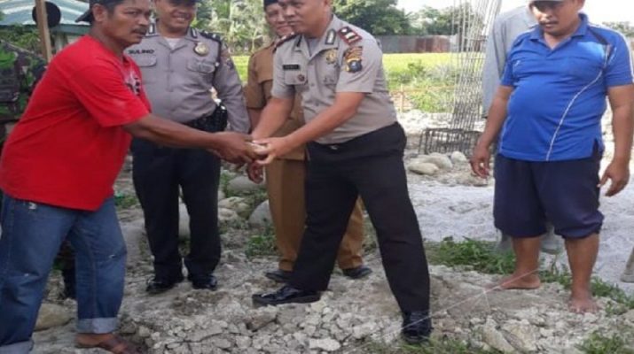 Hadiri Peletakan Batu Pertama Pembangunan Masjid, Wakapolsek Beringin Titip Pesan Kamtibmas