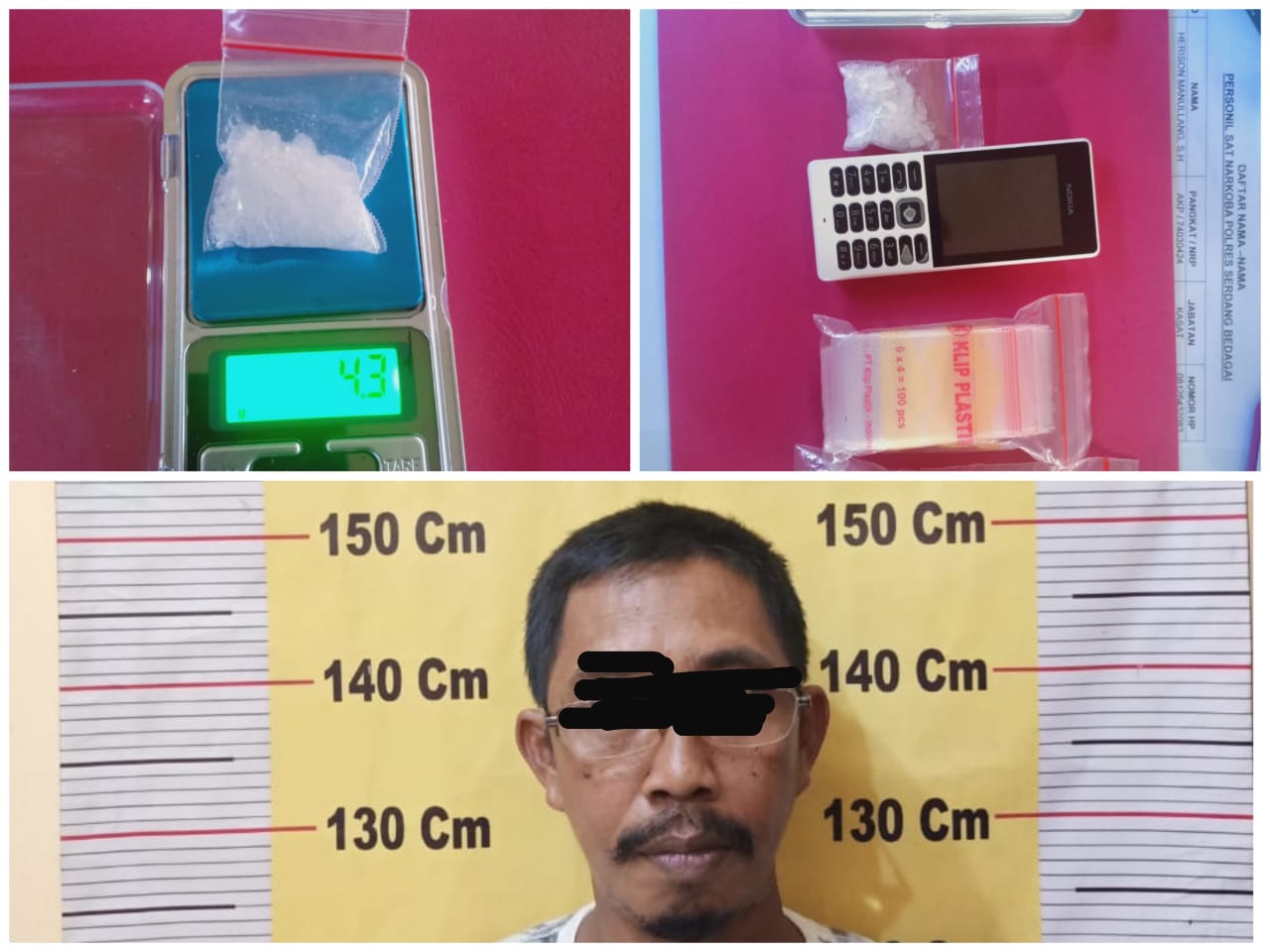 Satres Narkoba Polres Sergai Ciduk Bandar Sabu 4,3 Gram Tanjung Beringin