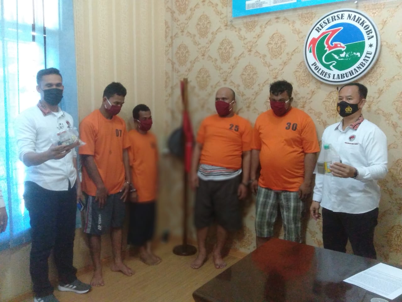 4 tersangka Tindak Pidana Narkotika ditangkap Team Unit Satresnarkoba Polres Labuhanbatu