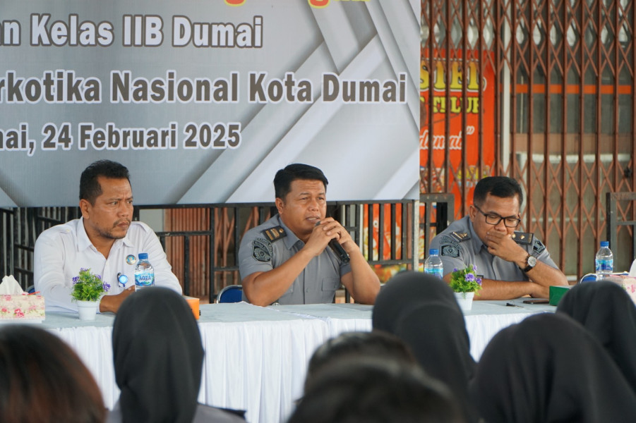 Gandeng BNNK Dumai, Rutan Dumai Berikan Penyuluhan Bahaya Narkoba Terhadap Petugas dan Warga Binaan