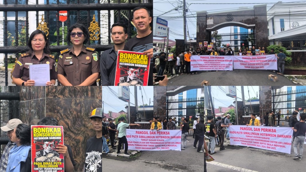 Puluhan Massa PRO-PUBLIC Desak Kejatisu Periksa Kepala Dinas PUPR Simalungun Atas Dugaan Korupsi Proyek SPAM Rp16,9 Miliar