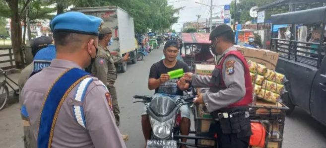 Antisipasi Penyebaran Covid-19, Polresta Deli Serdang Rutin Melaksanakan Patroli Yustisi
