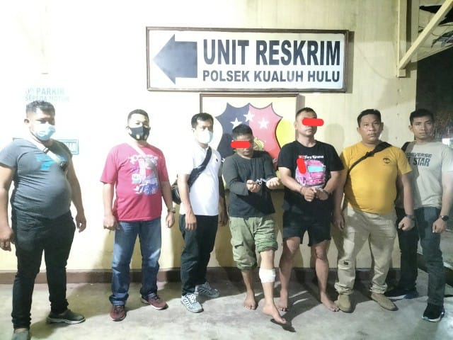 EAN dan HFT pelaku tindak pidana curanmor diamankan TEKAB Reskrim Polsek Kualuh Hulu.