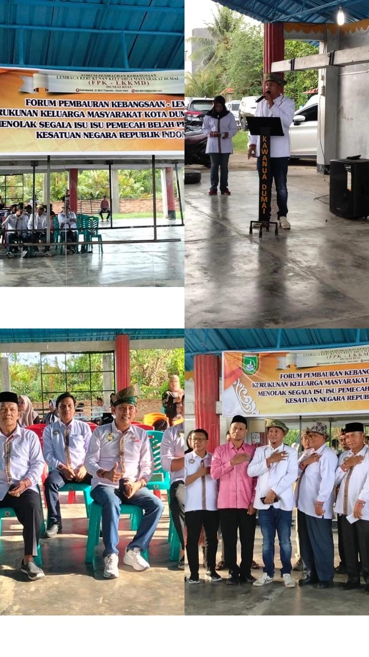 Chandra Abdul Gani Ketua Harian Berserta Seluruh FPK-LKKMD Dumai Tegaskan Komitmen Jaga Persatuan, Tolak Isu Pemecah Belah
