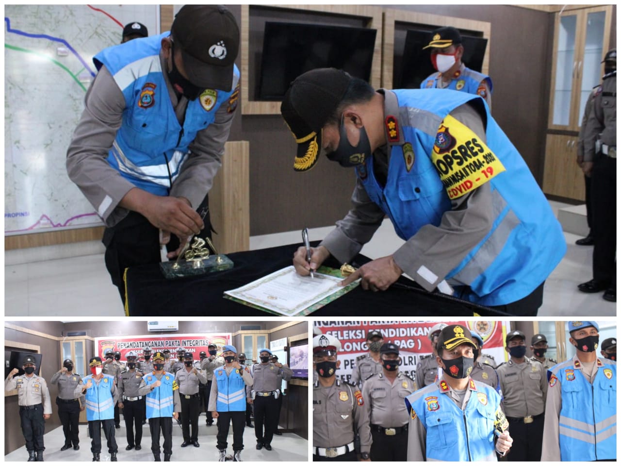 Kapolres Sergai Ikuti Upacara Fakta Integritas PAG Secara  Virtual